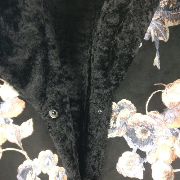 Montreal NIKKI JONES 2way Reversible Dazzle BlackGold Synchila Shearling Coat XS - Picture 7 of 13